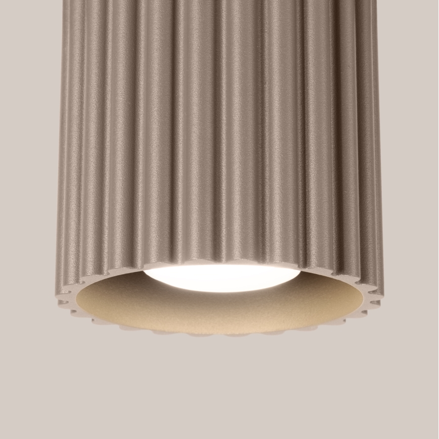 Einbaustrahler AURA 1xGU10/10W/230V, Ø 10 cm, taupe