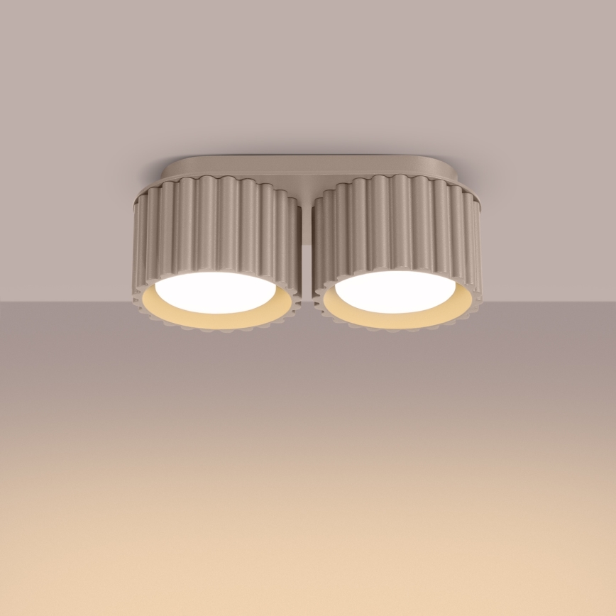 Deckenstrahler AURA 2xGX53/10W/230V taupe