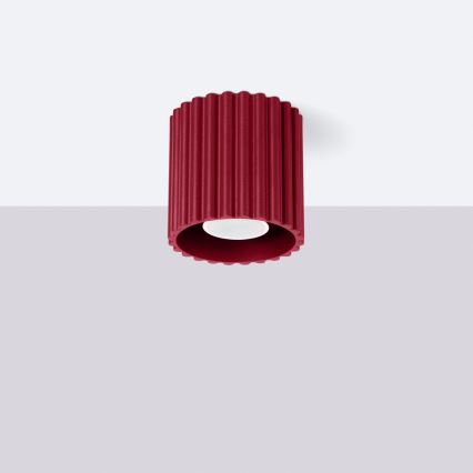 Einbaustrahler AURA 1x GU10/10W/230V Ø 10 cm rot