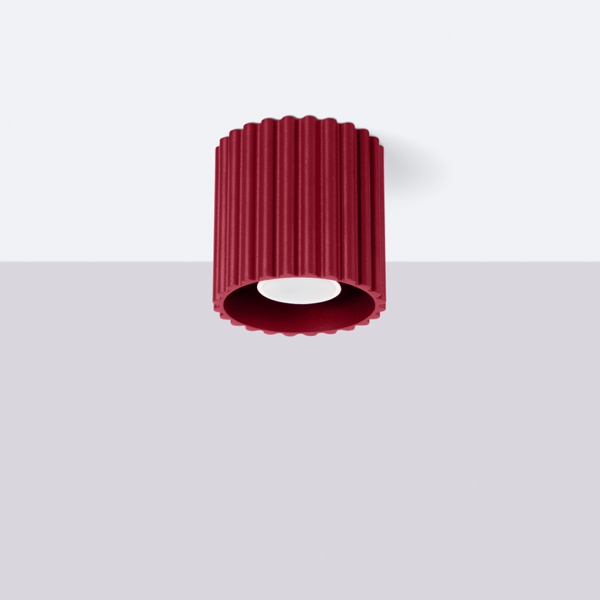 Einbaustrahler AURA 1x GU10/10W/230V Ø 10 cm rot
