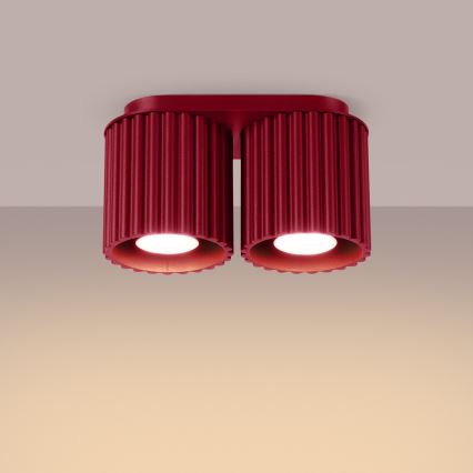 Deckenspot AURA 2xGU10/10W/230V rot