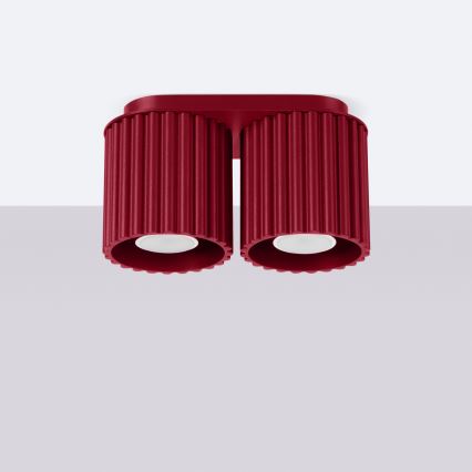 Deckenspot AURA 2xGU10/10W/230V rot