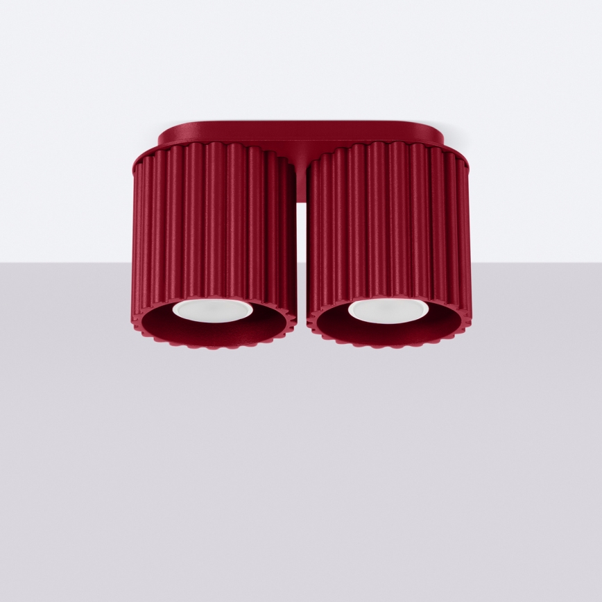 Deckenspot AURA 2xGU10/10W/230V rot