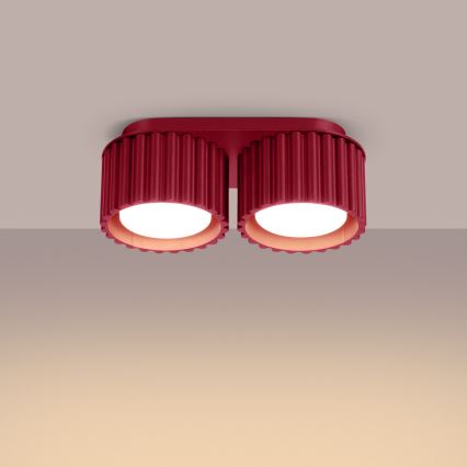 Einbaustrahler AURA 2xGX53/10W/230V rot