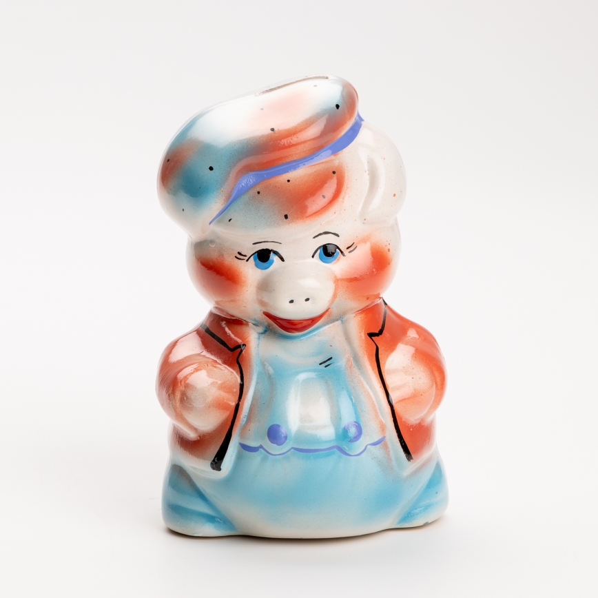 Sparschwein rot blau