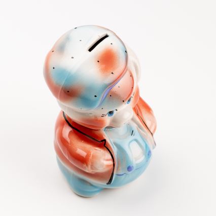 Sparschwein rot blau
