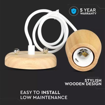 Speisekabel 1xE27/60W/230V weiß