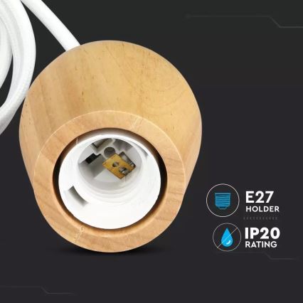 Speisekabel 1xE27/60W/230V weiß