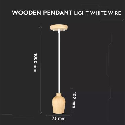 Speisekabel 1xE27/60W/230V weiß