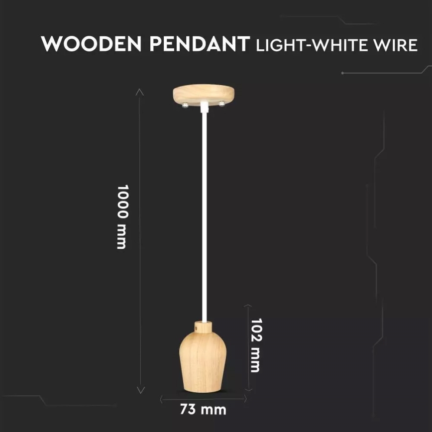 Speisekabel 1xE27/60W/230V weiß