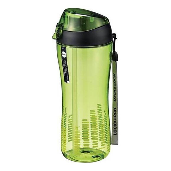 Sportflasche mit Strohhalm 550 mm grün