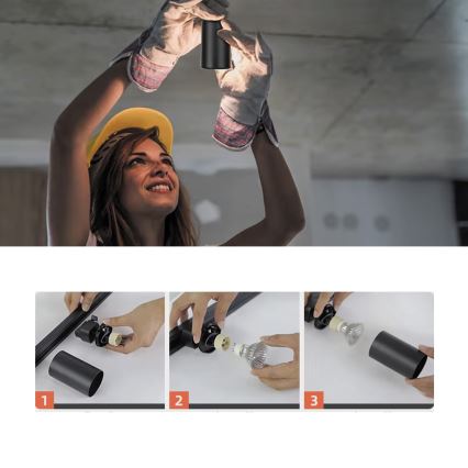 Spot für 1‑Phasen-Schienensystem 1xGU10/10W/230V weiß