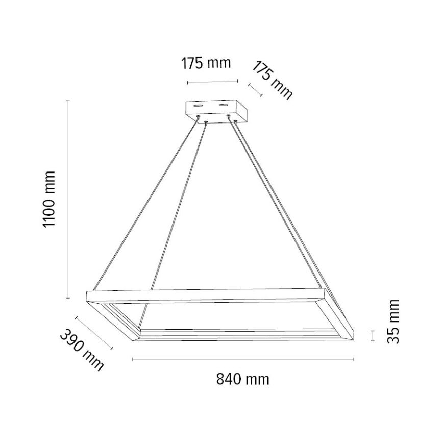 LED dimmbare Hängeleuchte an Kabel LEGNO 2xLED/33W/230V Eiche