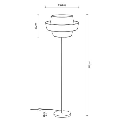 Stehlampe PRETO GOLD 1xE27/60W/230V