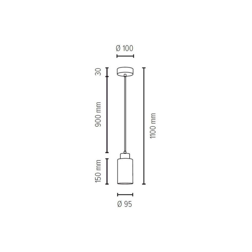 Deckenleuchte an Kabel BOSCO 1xE27/60W/230V