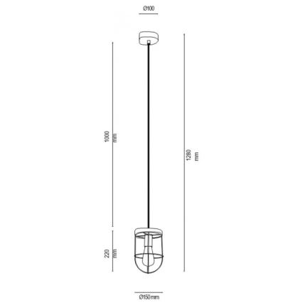 Hängeleuchte NETUNO 1xE27/60W/230V Eiche