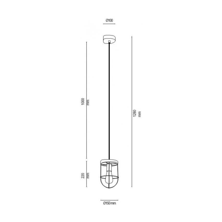 Hängeleuchte NETUNO 1xE27/60W/230V Eiche