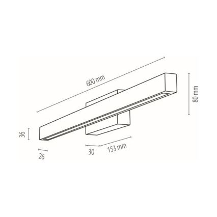 LED Badezimmer-Wandleuchte AQUAVIVA LED/9W/230V 60 cm IP44 Eiche