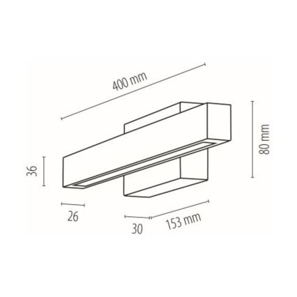LED Badezimmer-Wandleuchte AQUAVIVA LED/6W/230V 40 cm IP44 Eiche