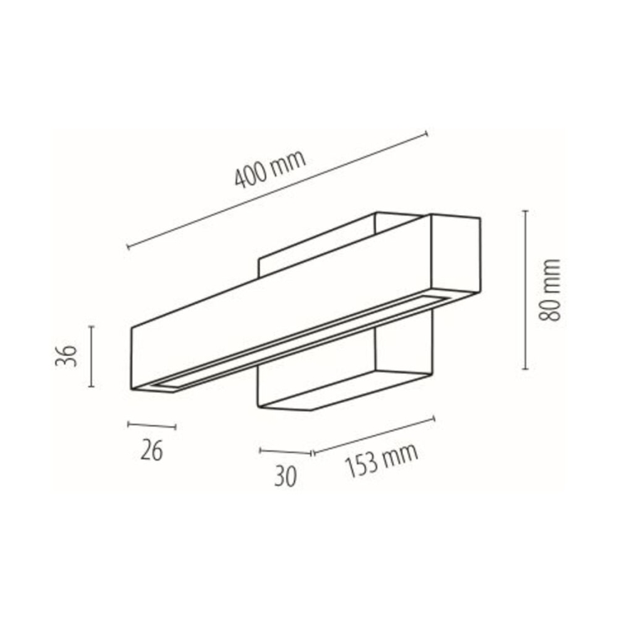 LED Badezimmer-Wandleuchte AQUAVIVA LED/6W/230V 40 cm IP44 Eiche