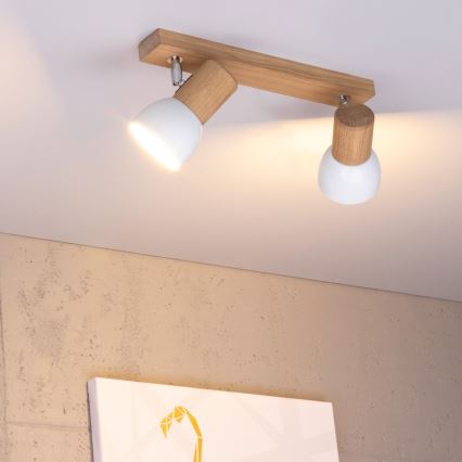 Strahler SVENDA 2xE27/60W/230V Eiche