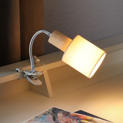 Klemmleuchte TREEHOUSE 1xE27/25W/230V Eiche