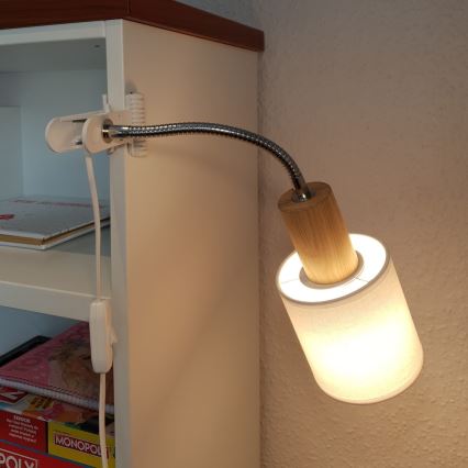 Klemmleuchte TREEHOUSE 1xE27/25W/230V Eiche