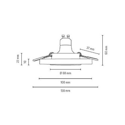 SET 3x LED Einbauleuchte VITAR 1xGU10/5W/230V CRI 90 Beton