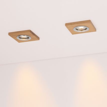 SET 3x LED Einbauleuchte VITAR 1xGU10/5W/230V CRI 90 Eiche