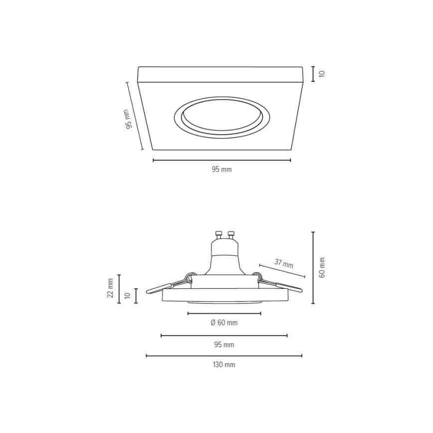 SET 3x LED Einbauleuchte VITAR 1xGU10/5W/230V CRI 90 Eiche