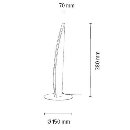 Dimmbare LED-Tischleuchte DUBAI LED/4W/230V Eiche