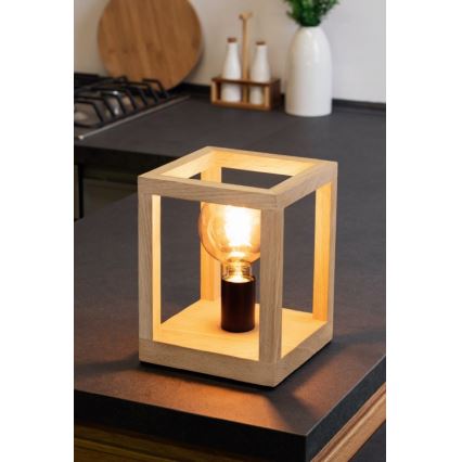 Tischlampe KAGO 1xE27/60W/230V matt Eiche