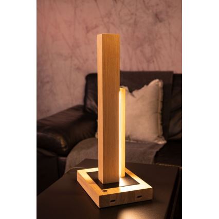 Dimmbare LED-Tischleuchte SOHO BLACK LED/10W/230V 45 cm Eiche