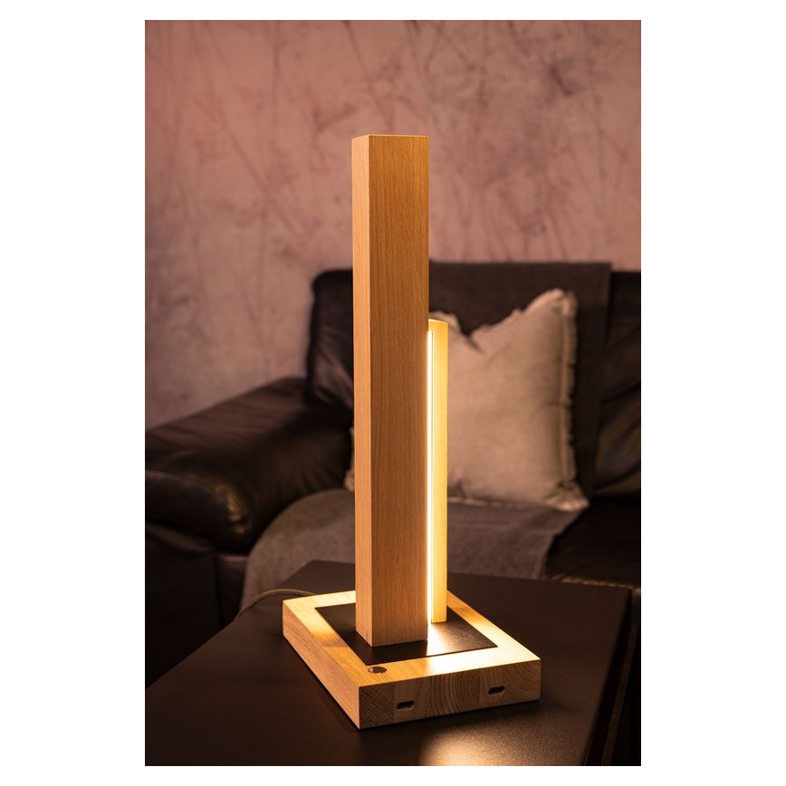 Dimmbare LED-Tischleuchte SOHO BLACK LED/10W/230V 45 cm Eiche