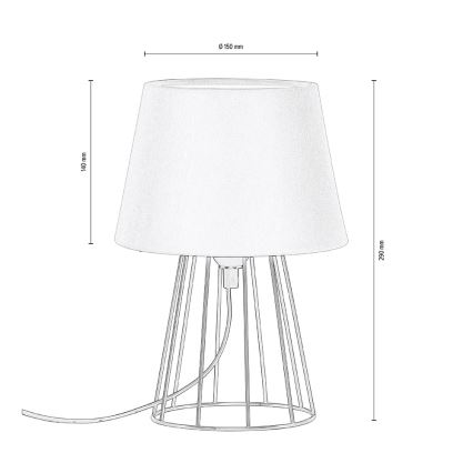 Spot-Light - Tischlampe MANGOO 1xE27/40W/230V schwarz