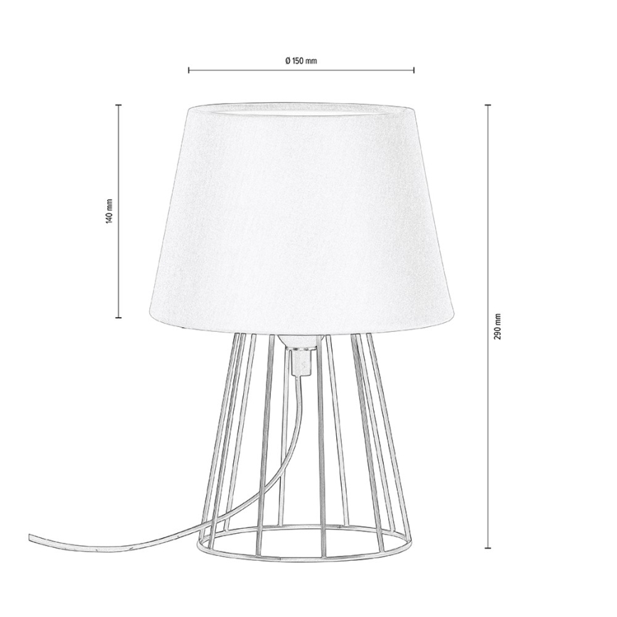 Spot-Light - Tischlampe MANGOO 1xE27/40W/230V schwarz