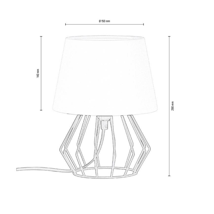 Spot-Light - Tischlampe MANGOO 1xE27/40W/230V weiß/schwarz