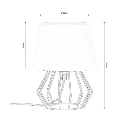 Spot-Light - Tischleuchte MANGOO 1xE27/40W/230V grau/schwarz
