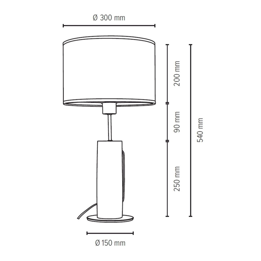 Tischlampe PINO 1xE27/40W/230V Kiefer
