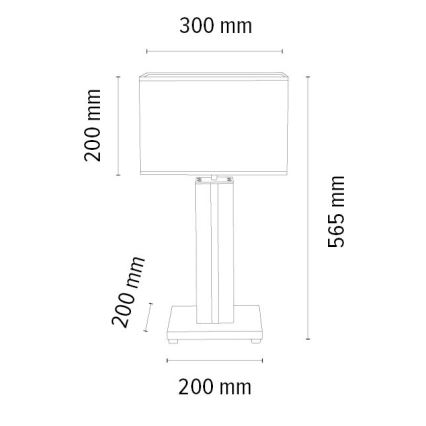Dimmbare LED-Tischleuchte FLAME 1xE27/40W+ LED/4,6W/230V 56,5 cm Eiche