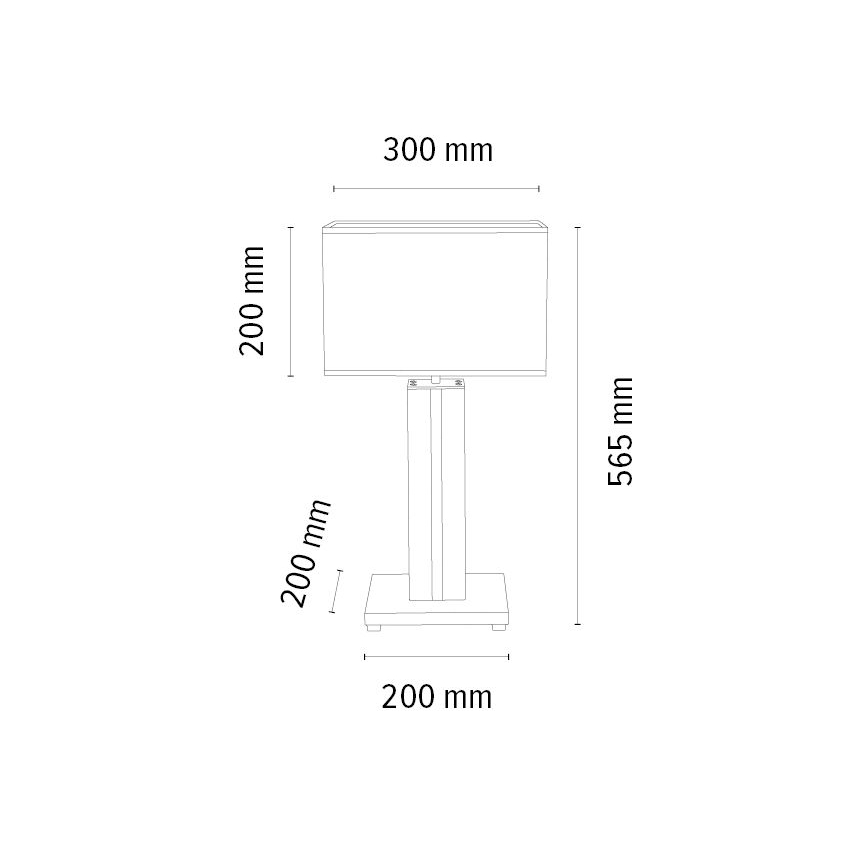 Dimmbare LED-Tischleuchte FLAME 1xE27/40W+ LED/4,6W/230V 56,5 cm Eiche