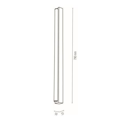 LED-Spiegelbeleuchtung für Badezimmer AQUAVIVA LED/12W/230 79 cm IP44 Eiche