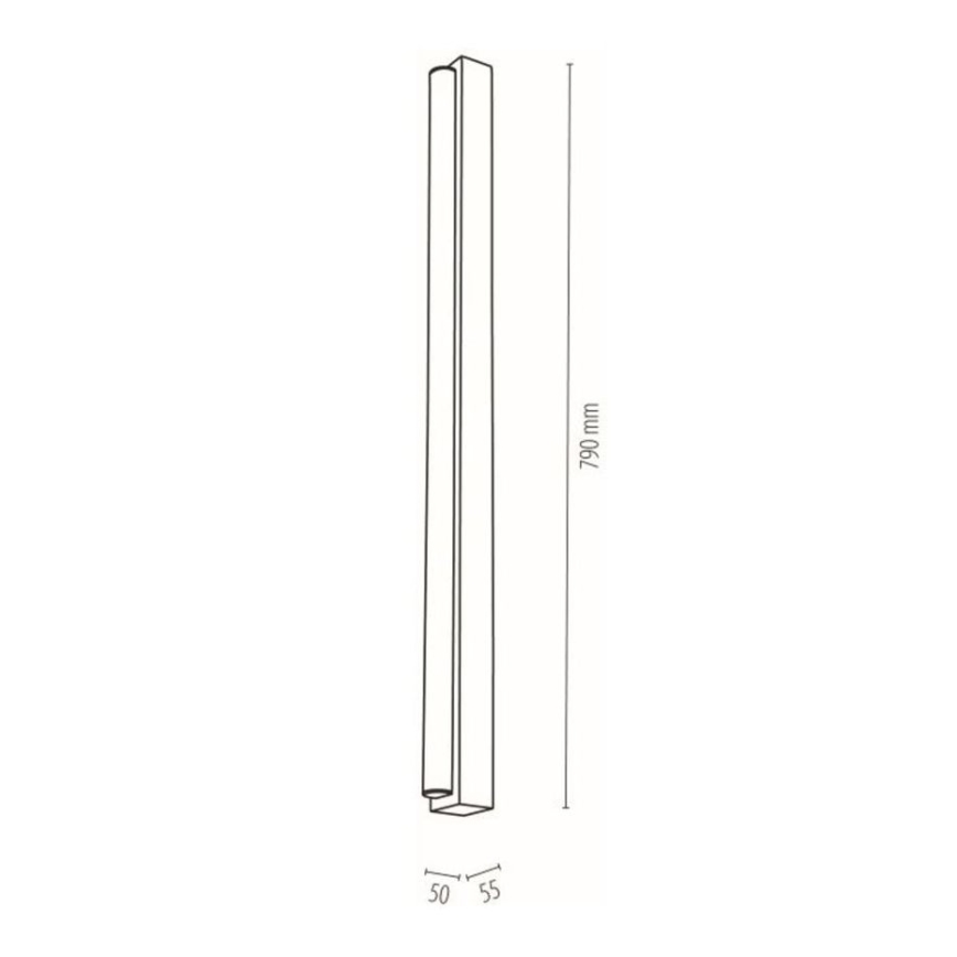 LED-Spiegelbeleuchtung für Badezimmer AQUAVIVA LED/12W/230 79 cm IP44 Eiche