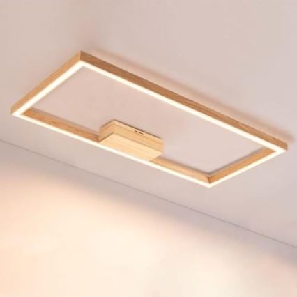 Dimmbare LED-Deckenleuchte RAMME LED/34W/230V matt Eiche + Fernbedienung