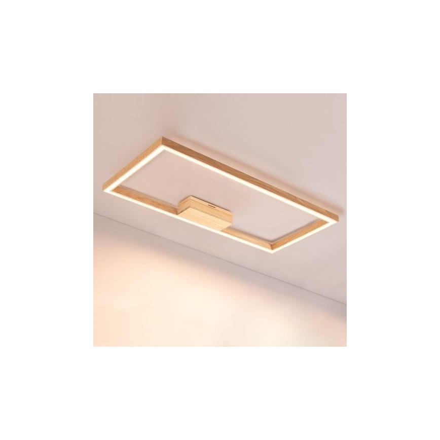 Dimmbare LED-Deckenleuchte RAMME LED/34W/230V matt Eiche + Fernbedienung
