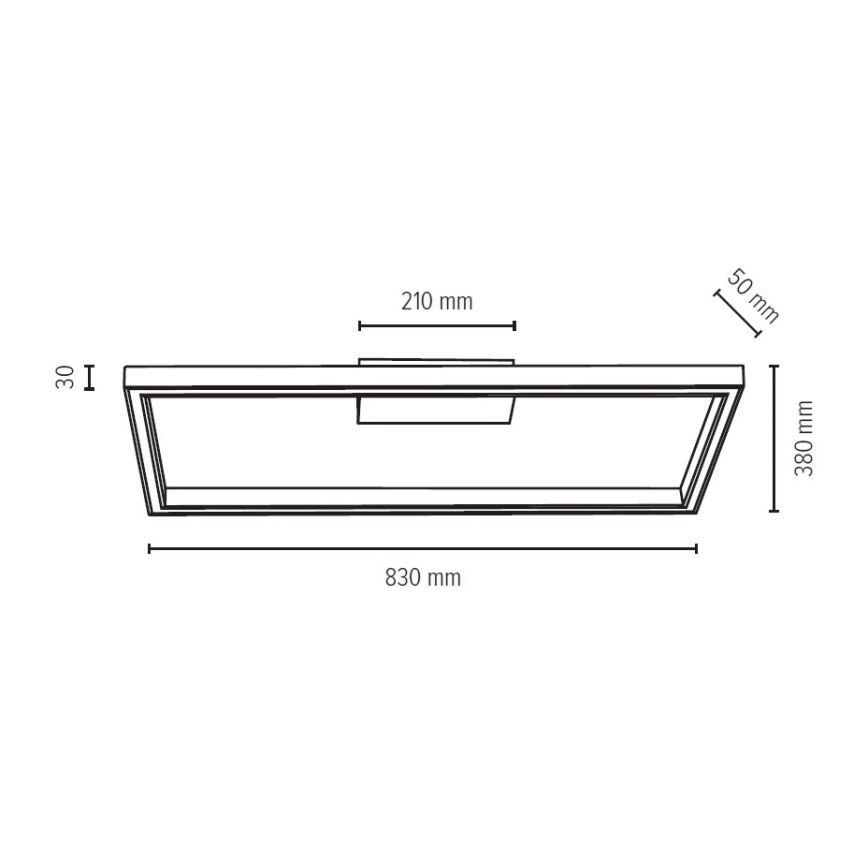 Dimmbare LED-Deckenleuchte RAMME LED/34W/230V matt Eiche + Fernbedienung