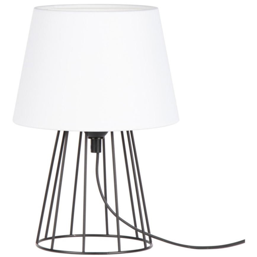 Spot-Light - Tischleuchte MANGOO 1xE27/40W/230V weiß/schwarz – FSC-zertifiziert