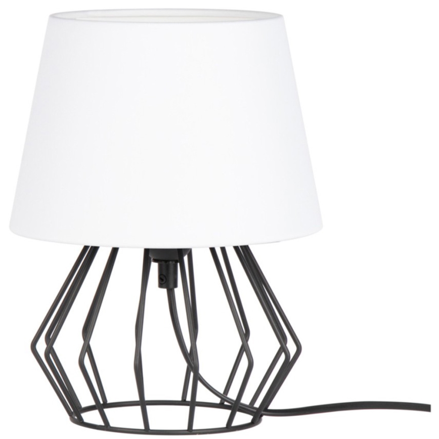 Spot-Light - Tischleuchte MANGOO 1xE27/40W/230V weiß/schwarz – FSC-zertifiziert