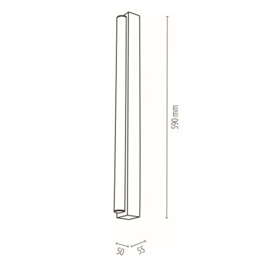 LED Badezimmerspiegelbeleuchtung AQUAVIVA LED/9W/230V 59 cm IP44 Eiche