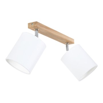 Spotleuchte APRILLIA 2xE27/25W/230V, Eiche/Weiß